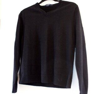 J. Crew Black Wool V-neck Sweater